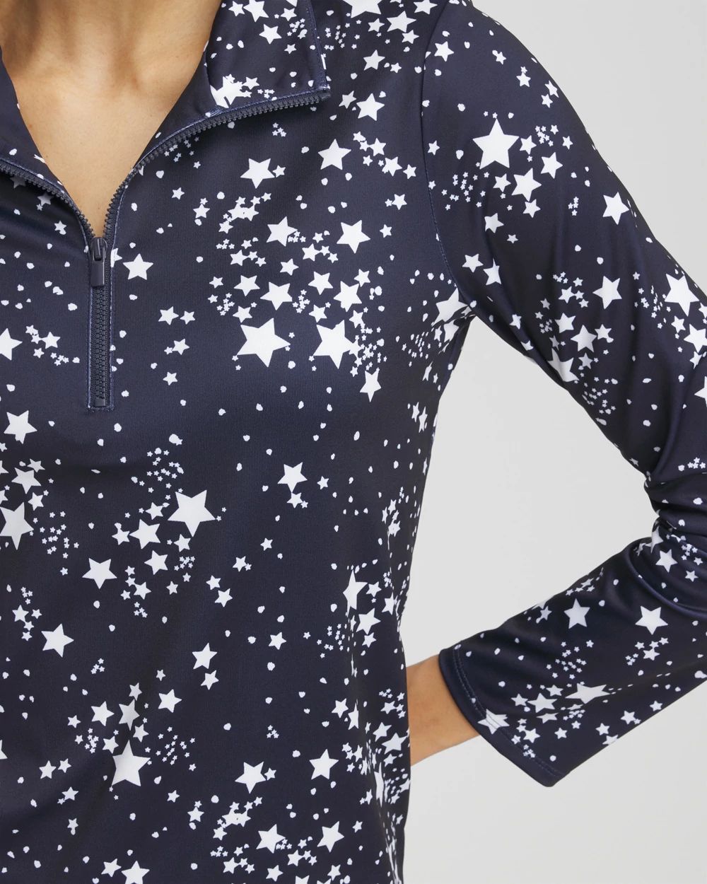 Zenergy® UPF Knit Star Half Zip Top | Chico's
